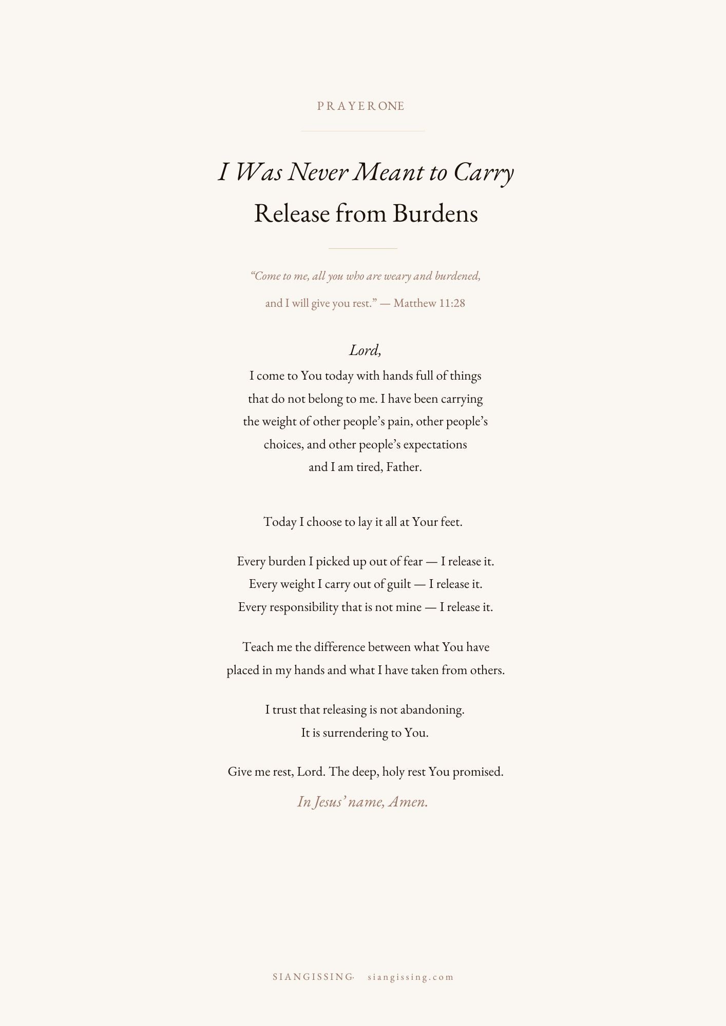 5 Prayers for Women Ready to Let Go (Free Digital Download)