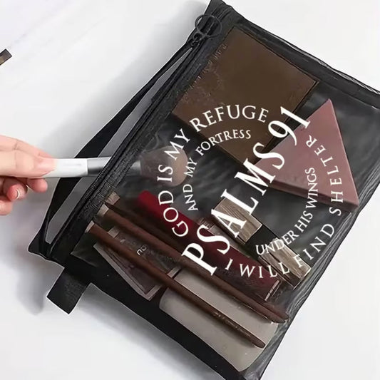 “God Is My Refuge” Cosmetic & Toiletry Bag
