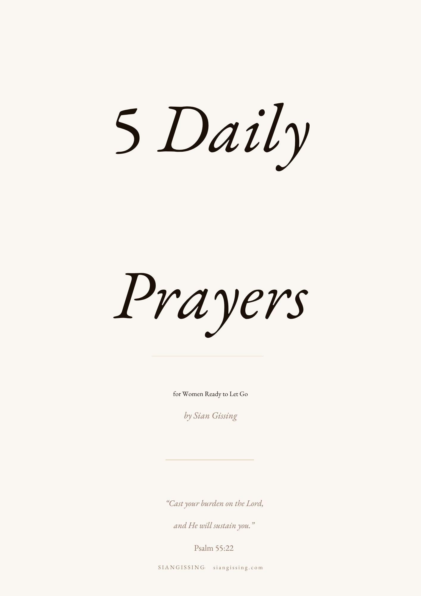 5 Prayers for Women Ready to Let Go (Free Digital Download)