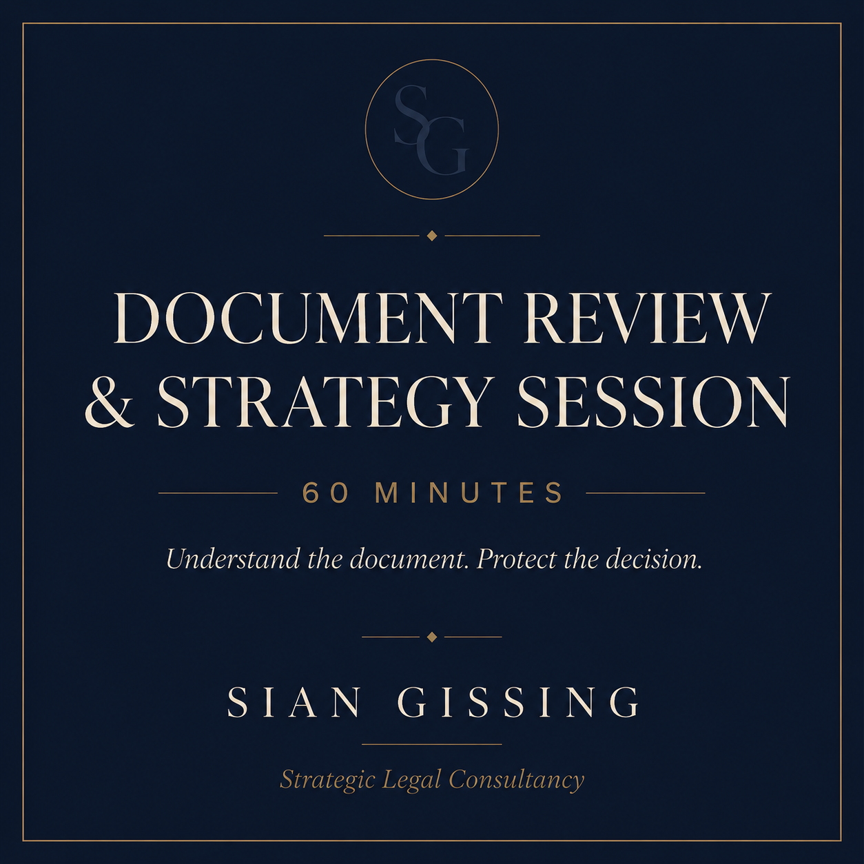 Document Review and Strategy Session