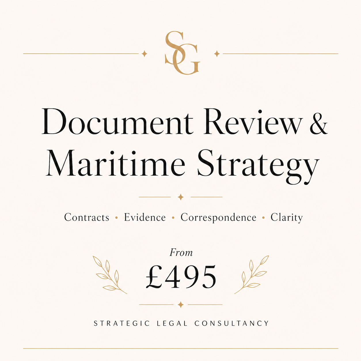 Document Review & Maritime Strategy
