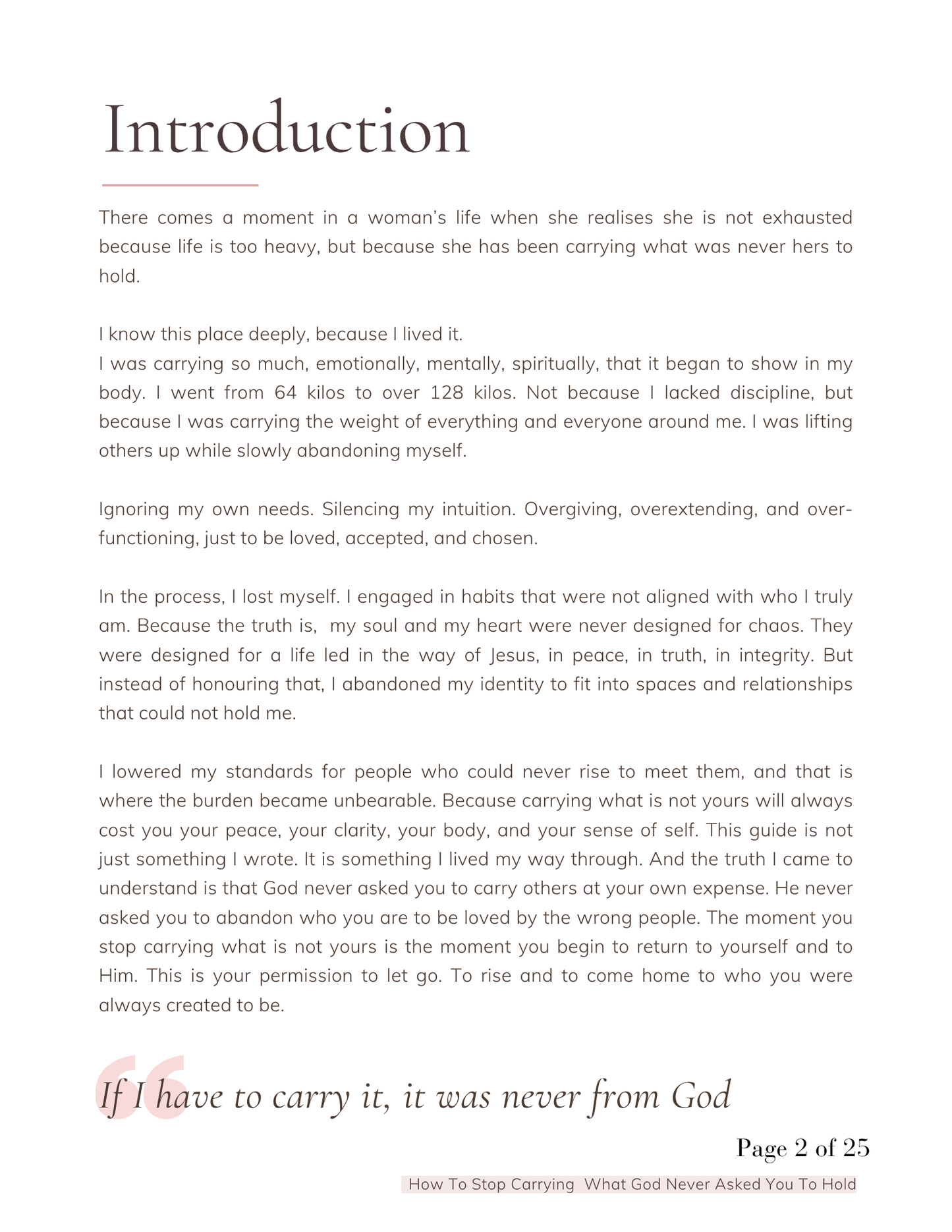 How to Stop Carrying What God Never Asked You to Hold